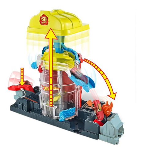 Imagem 1 de 2 de Pista Super Quartel De Bombeiros Hot Wheels - Mattel
