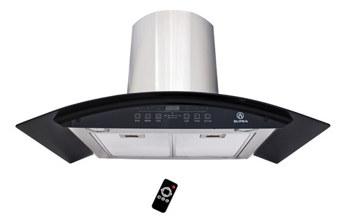 Campana Extractora Decorativa Supra Cc-90-ac Pared Plateado