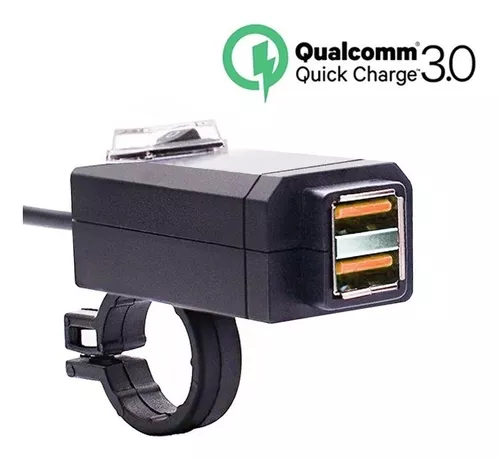 Extractme Cargador USB para motocicleta, 6.8A Quick Charge 3.0