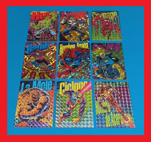 Pepsi Cards Marvel Set Las 9 Tarjetas Prisma Originales 1994