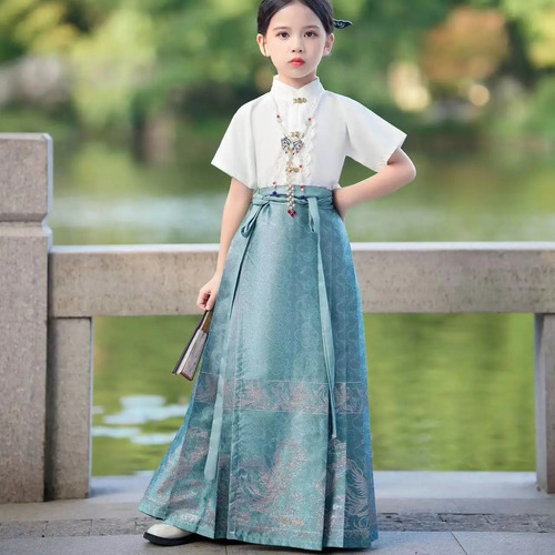 Falda Hanfu Con Forma De Caballo, Camisa, Vestido Bordado Pa