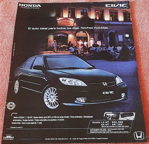 Honda Civic 2005 Publicidades