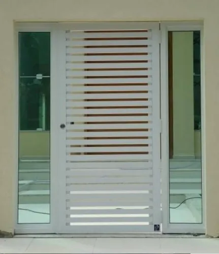 comprar Portão Social De Alumínio Branco Perfil Horizontal 0,90x2,10