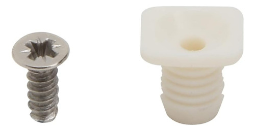 Silverline De 8 Mm Insertos De Bisagra De Plástico Con Torni