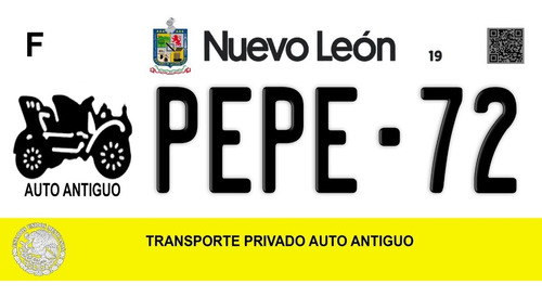 Placas Para Auto Personalizadas Auto Antiguo