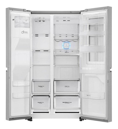 Imagen 4 de 6 de Heladera inverter auto defrost LG LS74SXSX stainless steel con freezer 690L 127V