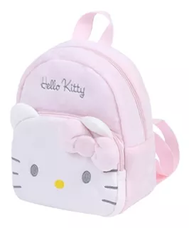 Mochila Felpa Hello Kitty 2 Cierres Sanrio Miniso Kawai