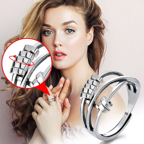 * Anillo De Ansiedad T Toy Fidget Ring Anillos Giratorios