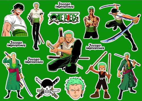 Zoro One Piece Stickers Anime Manga (resistentes Al Agua)