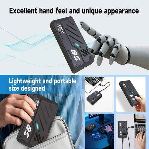 Portátil Tipo C 500gb Armazenamento Expandido Disco Rígido Disco Rígido Externo Usb 3.0 Portátil, 2.5 Rgb Polegadas Para Windows,linux,mac Outros, Compatível Com Computador Videogames Ps4 Xbox Jogos