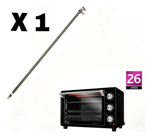 Imagen 2 de 3 de Repuesto X1 Resistencia Compatible Horno Trotter 26l