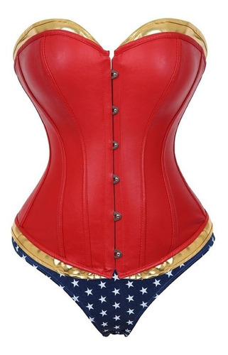 Corset Disfraz Mujer Maravilla Wonder Woman Sexy