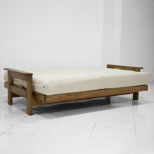 Imagen 3 de 3 de Futón Sofá Cama Clásico Tela Brin Crudo / Divan Home