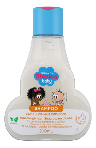  Shampoo Cachinhos Mais Definidos Turma Da Monica Baby 200ml