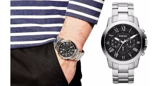 Relojes Fossil Fs4736 Acero Cronog Originales Nuevos En Caja