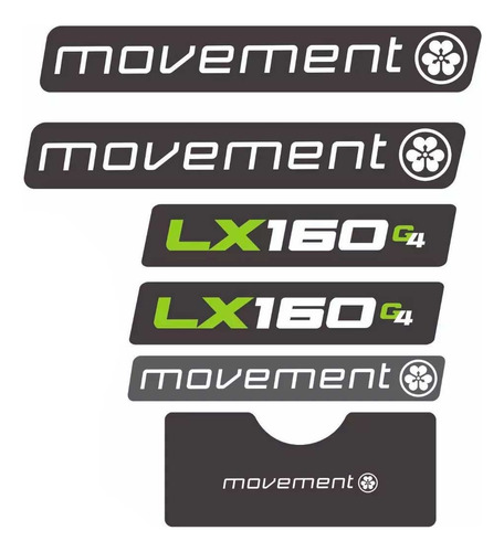 Kit Adesivos Esteira Movement Lx 160 G4-  1 Kit