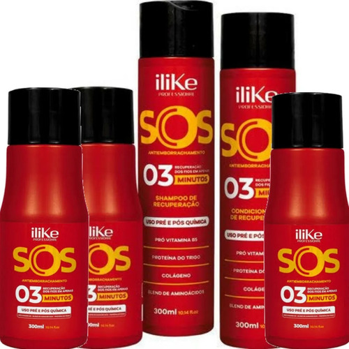 Sos Ilike Kit Shampoo+cond +3mascaras