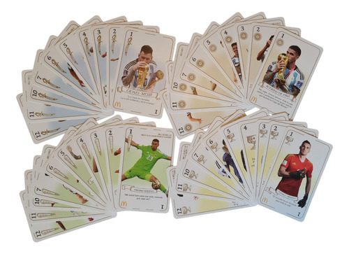 Mazo De Cartas Campeones Del Mundo 2022 Mcdonalds Panini Blanco Argentina Campeón Del Mundo Español