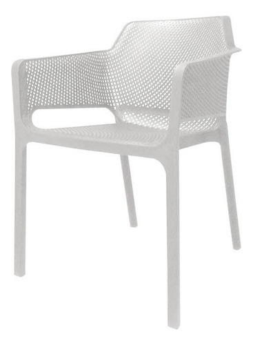 Silla Plástica Apilable Resistente Mack - Desillas Color Blanco