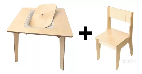 Mesa Sensorial Y Silla, Una Bandeja Niños Montessori Msi