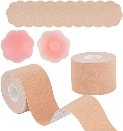 Boob Tape Cinta Levanta Pecho+pezoneras Desechable, Silicona