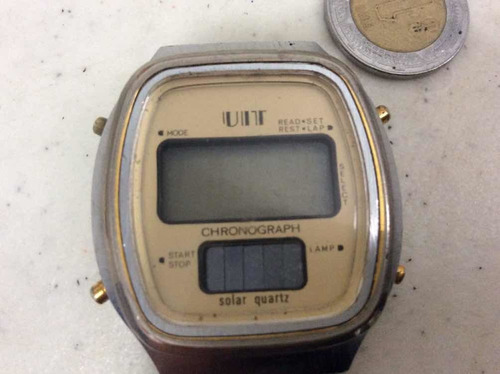 Raro Reloj Vintage Electrónico Digital Solar Para Reparar