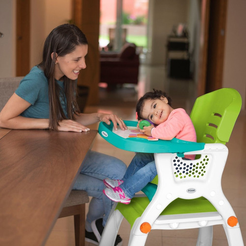 Silla Periquera Para Bebé Prinsel Caddy Convertible A Escritorio 2 En 1 Rosa Con Gris
