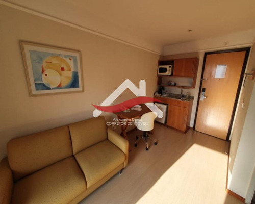 Imagem 3 de 14 de Excelente Flat No The First Convention, Ap. 32 M², Sala, Cozinha Americana, Closet, 1 Vaga, Piscina Aquecida E Mais Lazer, Sala Reuniões, Restaurante - Ap00174 - 69937017
