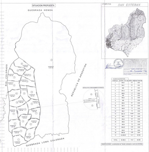 Lotes 1.000 Hects - Inmensa Hacienda Comuna Los Andes