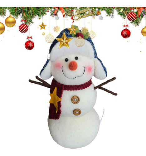 Muñeco De Nieve De Peluche Con Capucha Navideña Muñeco De Ni