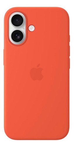Funda Silicona Iphone 16 Silicone Case Naranja Lisa
