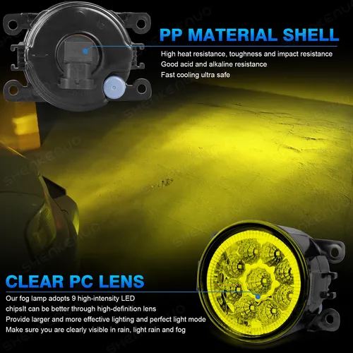 1 Par- Faros De Luz De Niebla Led De Parachoques Delantero