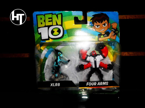 Imagen 1 de 6 de Ben 10, Xlr8 Y Cuatrobrazos, Mini Figuras, Playmates, Nuevo