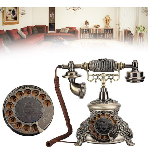 Ms-5700d Vintagetelphone, Dial Giratorio Antiguo Rotación