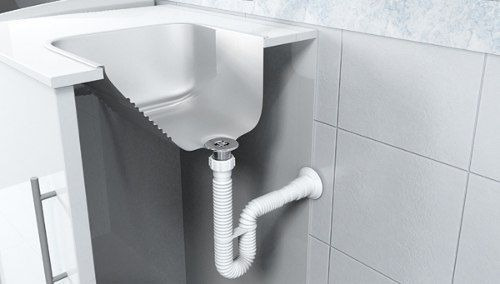 Sifão Universal Extensível Lavatório Tanque Pia Branco
