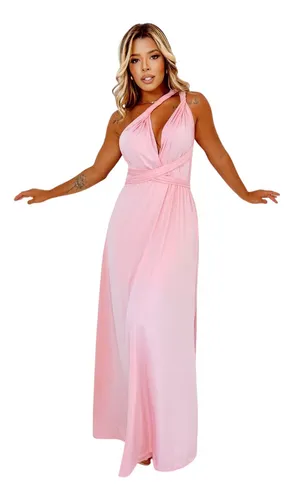 Vestido rosa bebe best sale longo