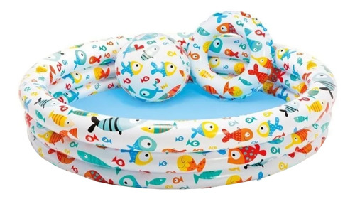 Pileta inflable redondo Intex Fishbowl 59469 Fishbowl 248L blanca bolsa