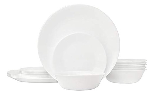 Juego De Vajilla Corelle Livingware De 18 Piezas, Blanco Esc