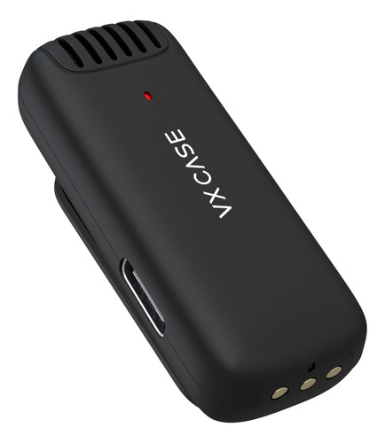 Microfone De Lapela Sem Fio Vx Case Tipo C - Wireless Preto