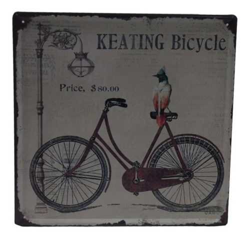 Bicicleta Vintage, Arte, Cuadro Metálico, Decoración