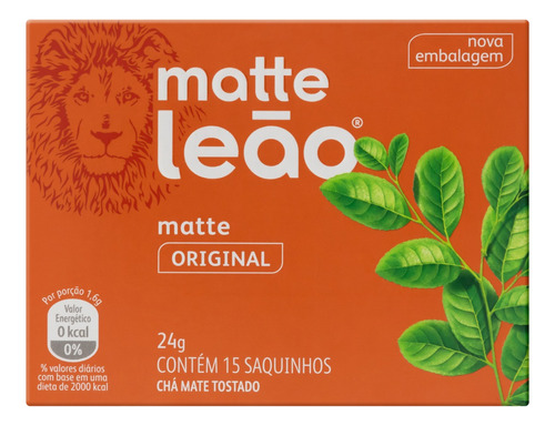 Chá Matte Leão mate original em sachê 24 g 15 u