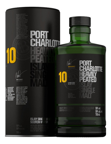 Whisky Bruichladdich, Port Charlotte. Whisky S.malt 50°