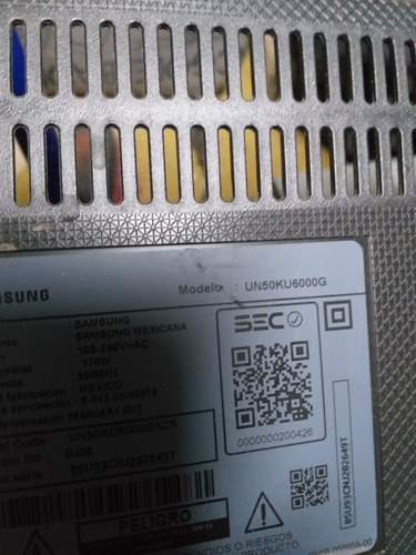 Imagen 2 de 2 de Samsung Un50ku6000g, Desarme.