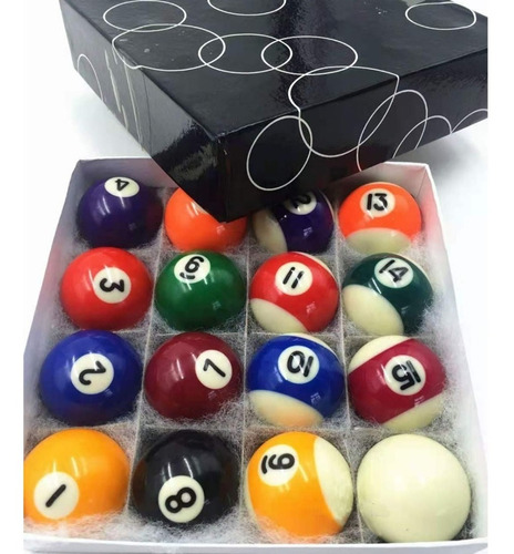 Juego Completo 16 Piezas Bolas De Pool 5.7 Cm