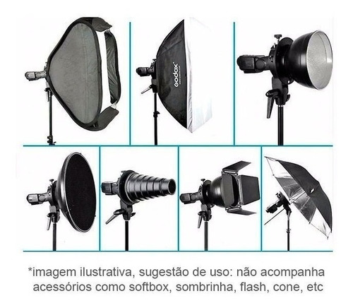Suporte De Mão E Tripé P/ Flash Montagem Bowens P/ Softbox