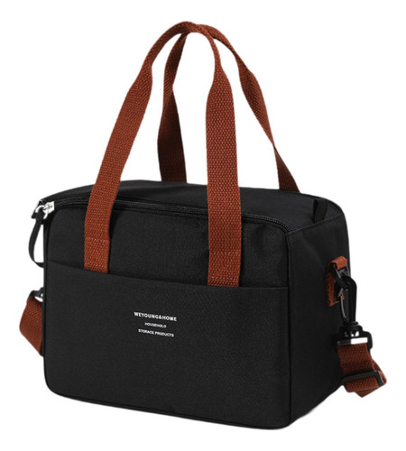 Bolsa Térmica Aislante Para Almuerzo, Bolsa De Mano Negro