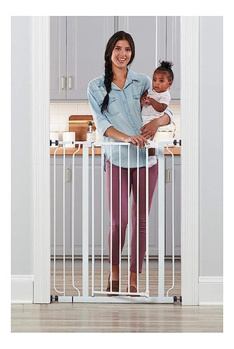 Easy Step Extra Alto Walk Thru Baby Gate, Incluye Kit