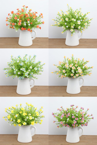 Flor Artificial Falsa Daisy Rural, 6 Unidades
