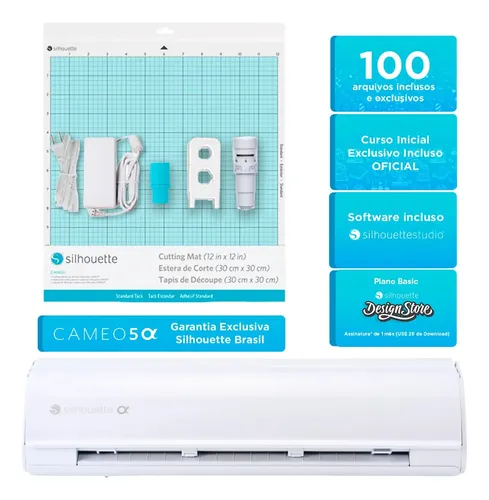 Silhouette Cameo 5 Alpha Branca Máquina de Recorte Avançada SILHOUETTE por Silho