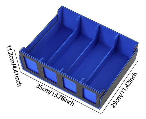 Estuche De Cuero Sintético Para Baraja De Cartas Azul